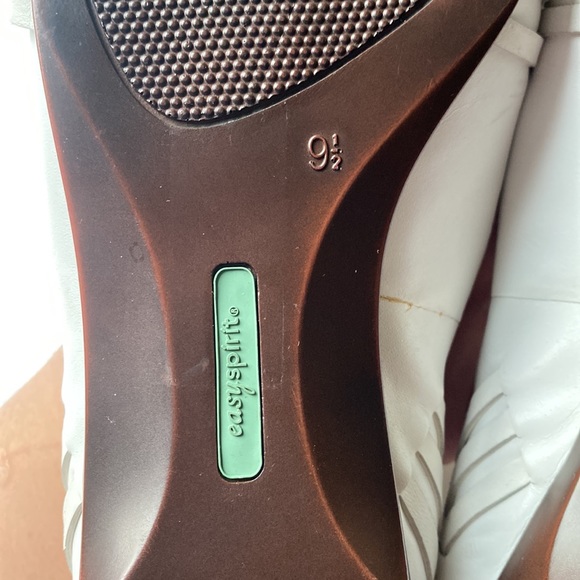 Women's white heeled flats open toe - Picture 12 of 13